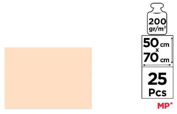 CARTULINA 50 x 70 cm CREMA