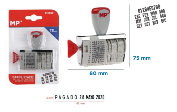 SELLO FECHADOR 5 x 62 mm.